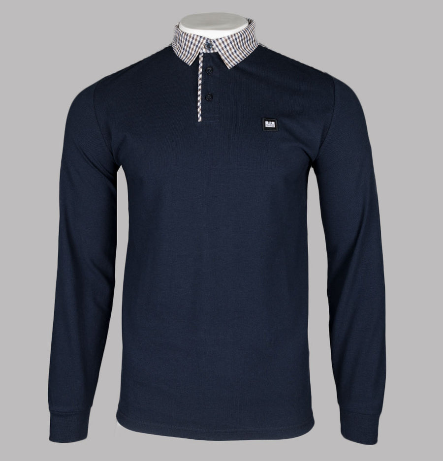 Weekend Offender Tavarez LS Polo Shirt Navy