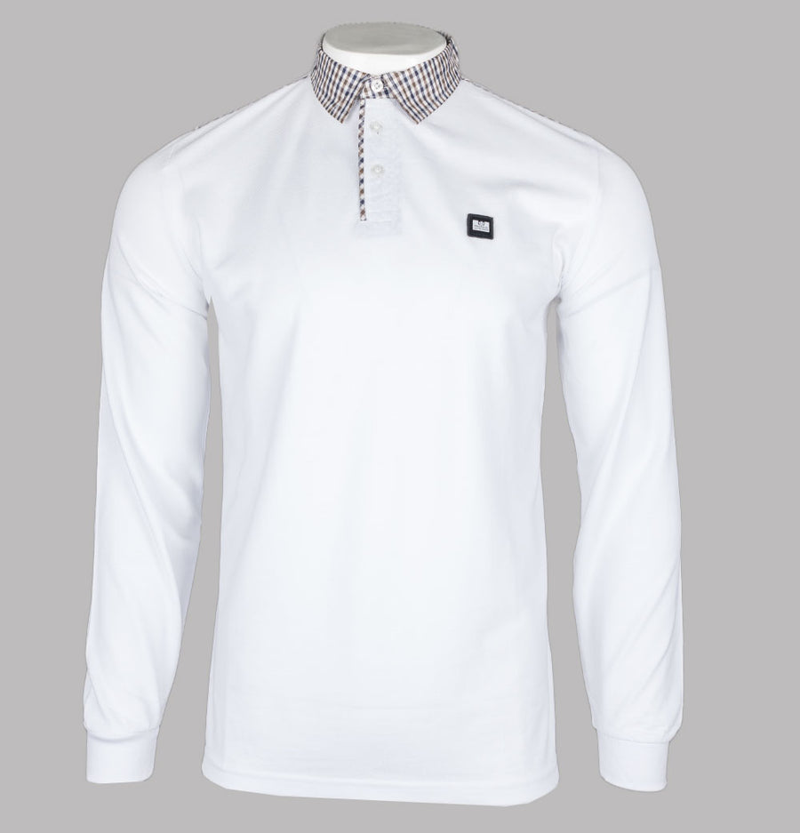 Weekend Offender Tavarez LS Polo Shirt White