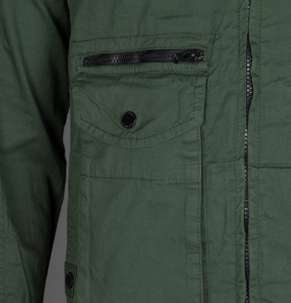 Weekend Offender Vinnie Cotton Overshirt Dark Green – Bronx Clothing