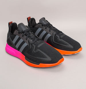 Adidas ZX 2K Flux Trainers Core Black/Shock Pink