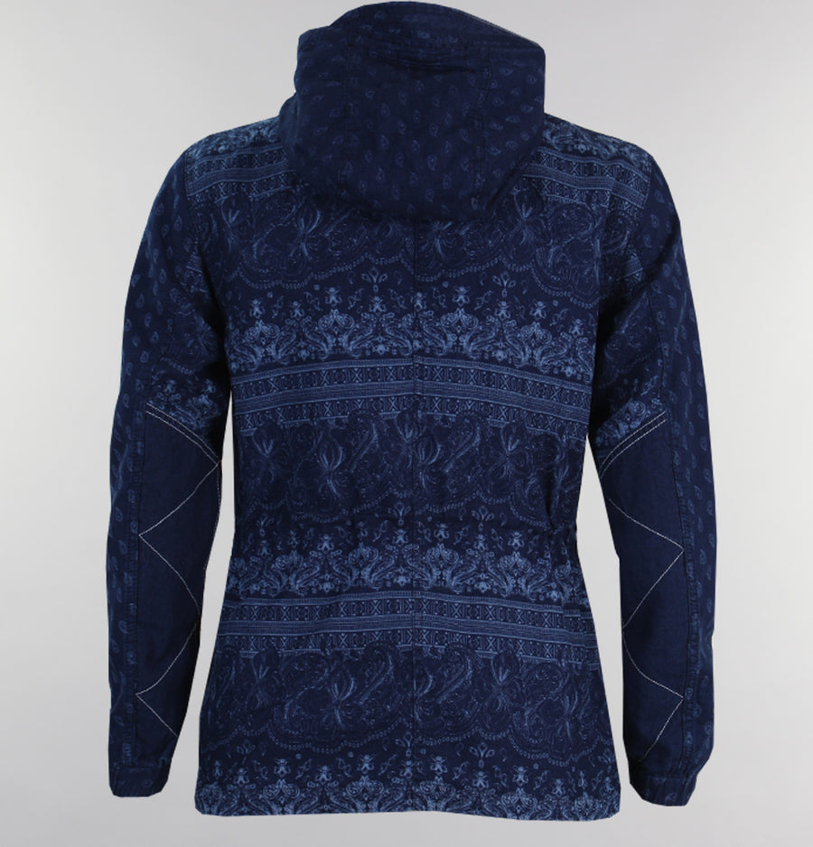 Pretty Green Printed Tarbet Hooded Jacket Blue