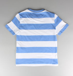 Lyle & Scott Kids Bold Stripe T-Shirt Blue