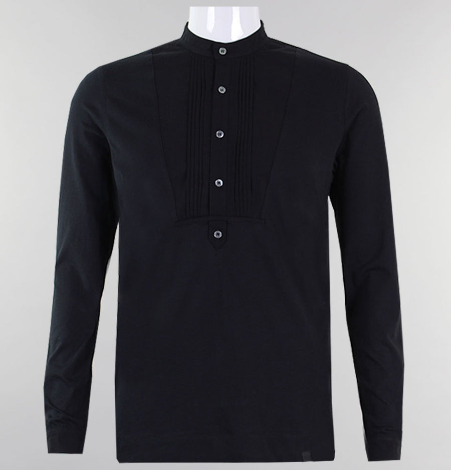 Pretty Green Navestock LS T-Shirt Black