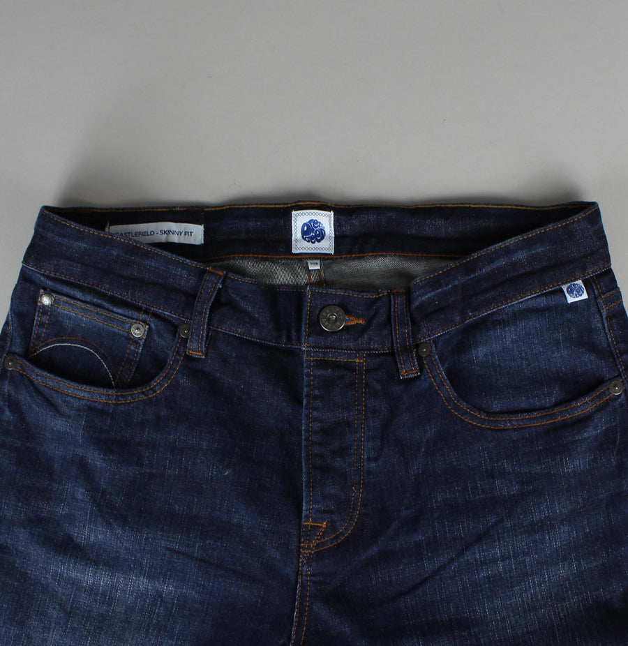Pretty Green Castlefield Skinny Fit Jeans 6 Month Wash
