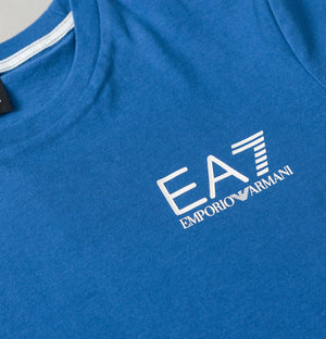 EA7 Core Small Logo T-Shirt Surf Blue/White