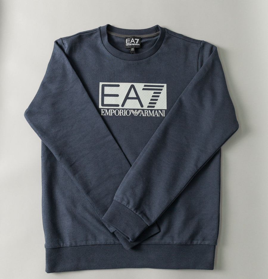 EA7 Visibility Logo Sweatshirt Navy Blue