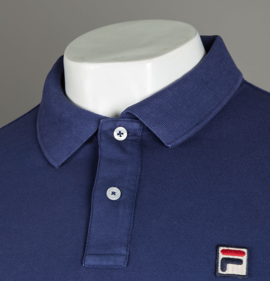 Fila Vintage Dante Polo Shirt Blue