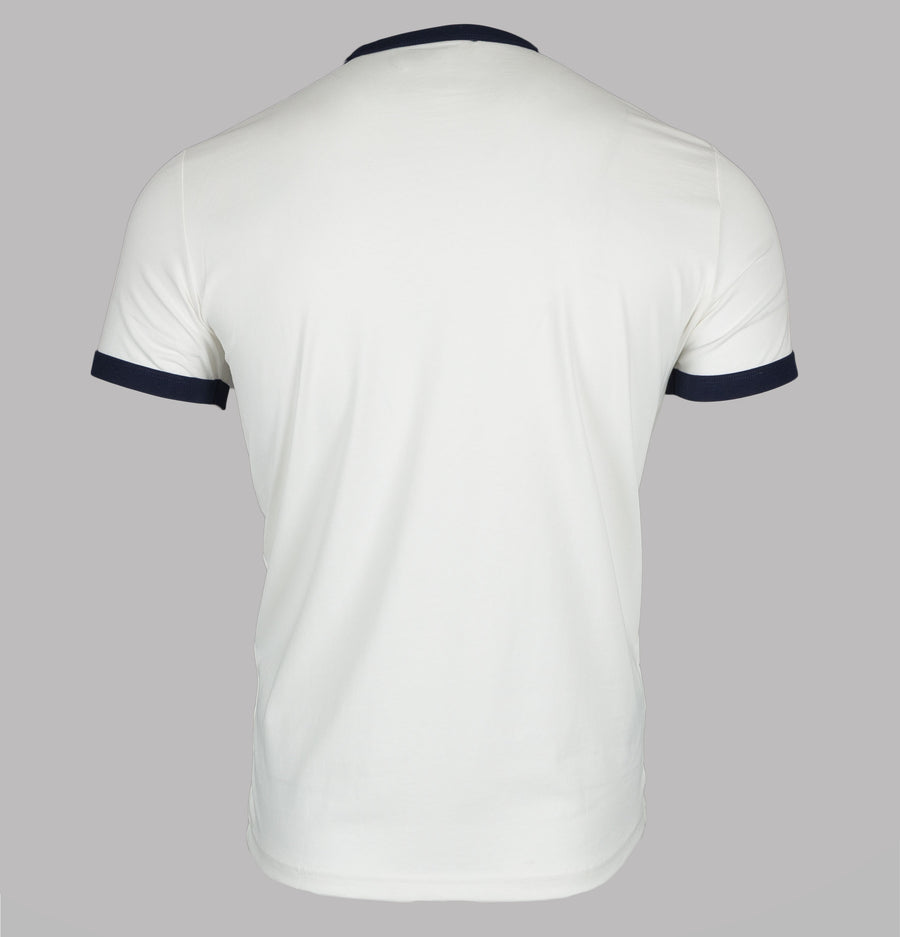 Fred Perry Sports Authentic Taped Ringer T-Shirt Snow White
