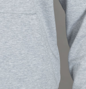 Lacoste Embroidered Signature Logo Hooded Sweatshirt Light Grey