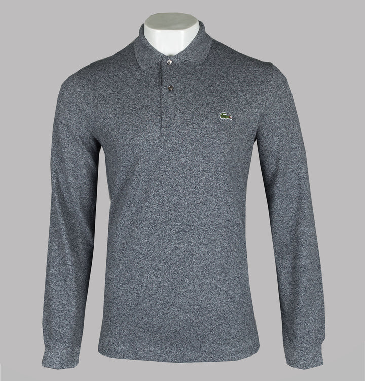 Lacoste Long Sleeve Polo Shirt Grey Marl