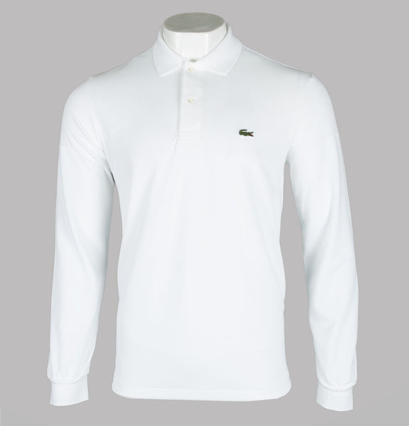 Lacoste white deals long sleeve shirt