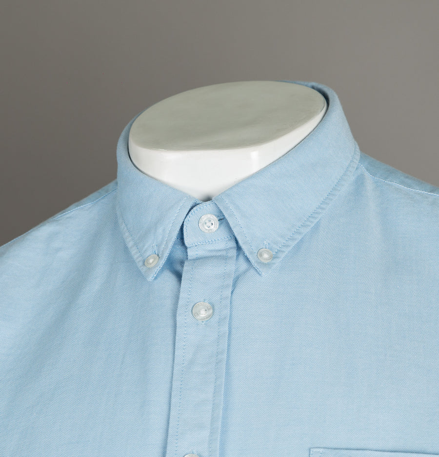 Lacoste Regular Fit Short Sleeve Oxford Shirt Light Blue