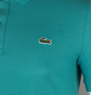 Lacoste Slim Fit Short Sleeve Polo Shirt Teal Blue