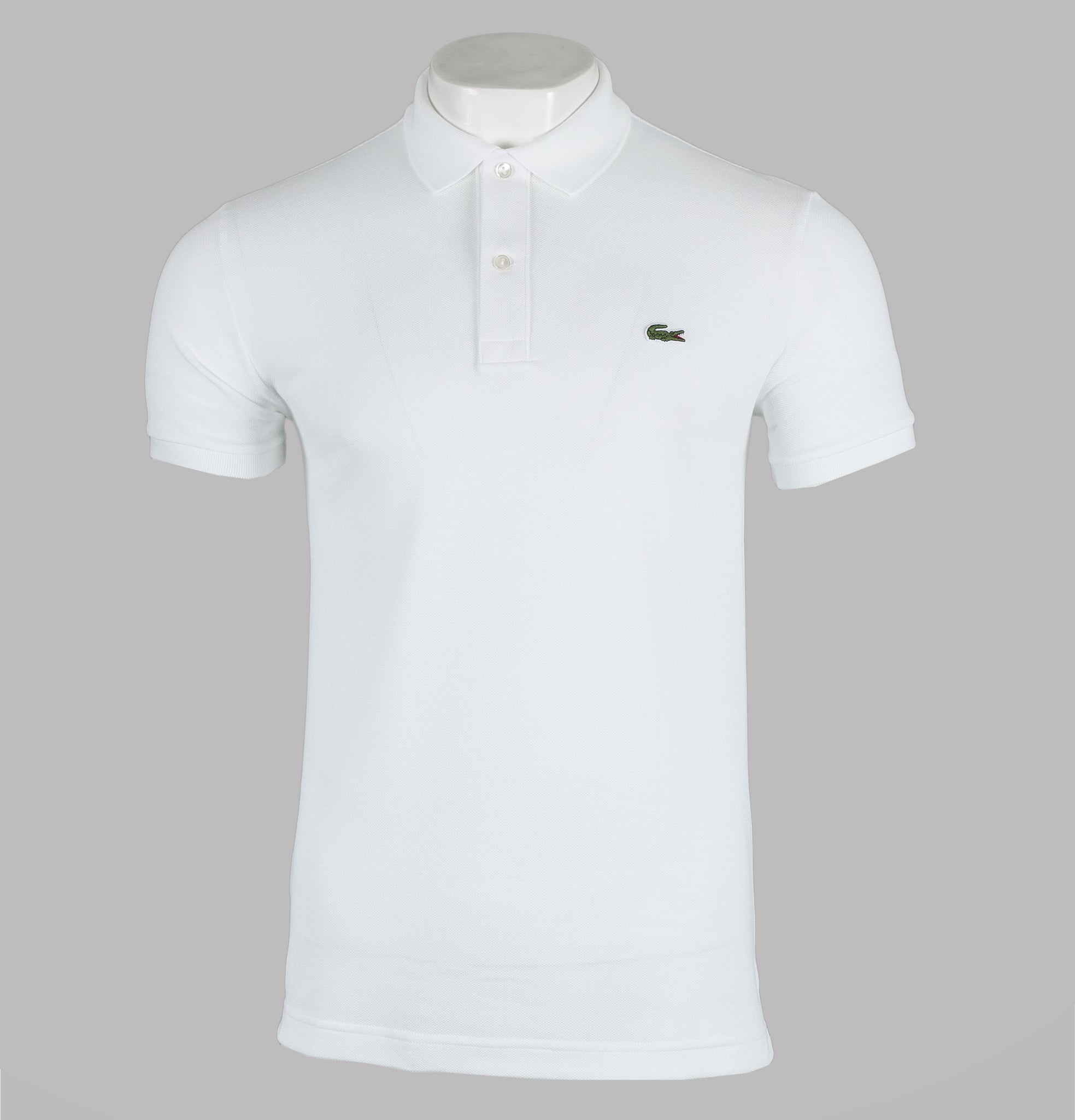 Lacoste Slim Fit Short Sleeve Polo Shirt White – Bronx