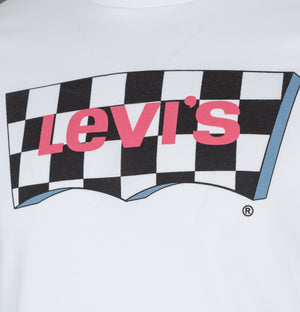 Levi's® Checkered Fill Housemark T-Shirt White