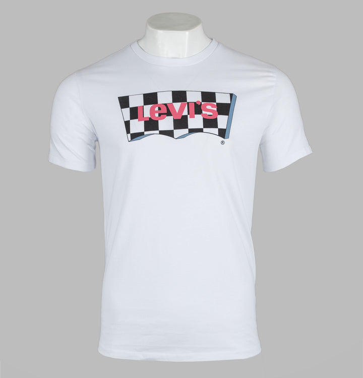 Levi's® Checkered Fill Housemark T-Shirt White