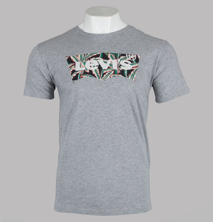 Levi's® Palm Frond Fill Housemark T-Shirt Light Grey