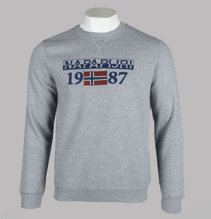 Napapijri Berthow Crew Neck Sweatshirt Medium Grey