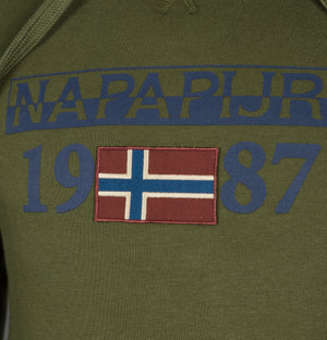 Napapijri Berthow Hoodie Green Musk