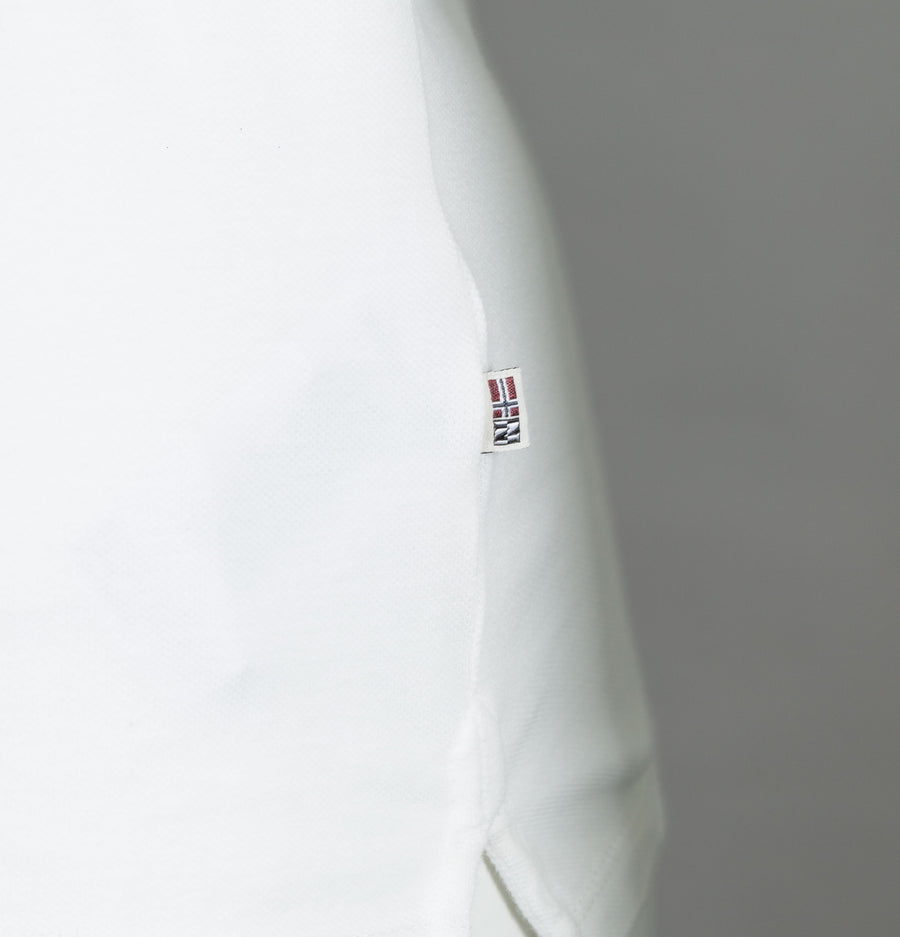 Napapijri Erthow Long Sleeve Polo Shirt Bright White