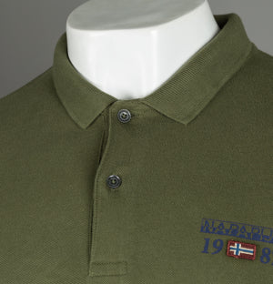 Napapijri Erthow Long Sleeve Polo Shirt Green Musk Bronx Clothing
