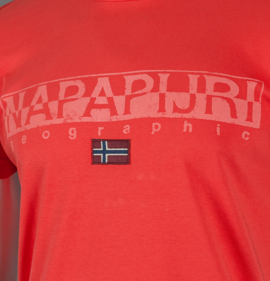 Napapijri Sapriol Short Sleeve T-Shirt Bright Red