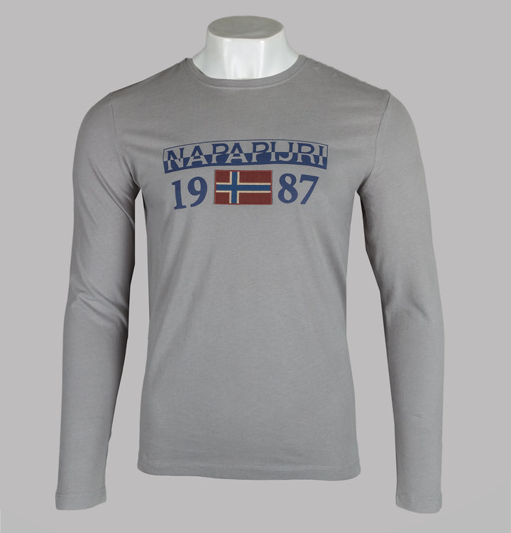 Napapijri Solin Long Sleeve T-Shirt Medium Grey