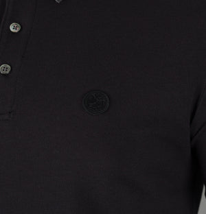 Pretty Green Stud Detail Polo Shirt Black