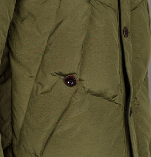 Pretty Green Quilted Hooded Jacket Khaki
