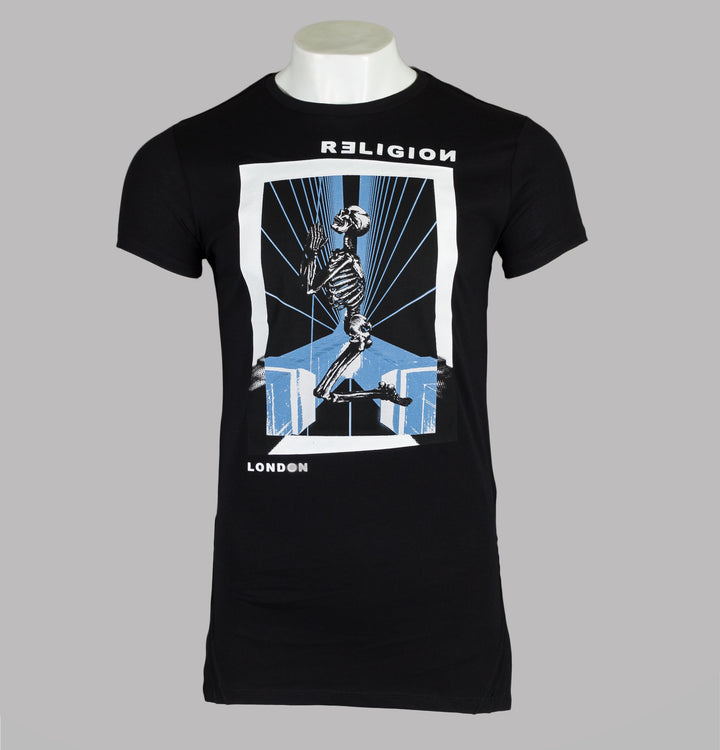 Religion Tron Skeleton T-Shirt Black