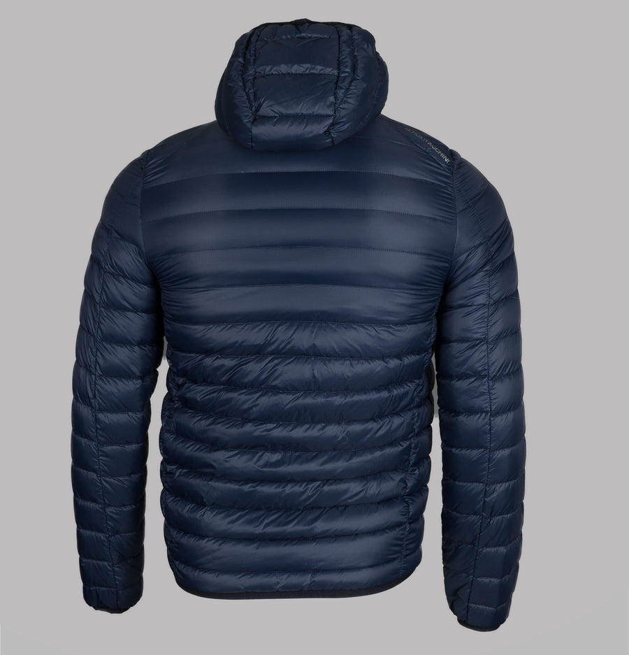 Sergio Tacchini Ives Hooded Down Jacket Navy Blue