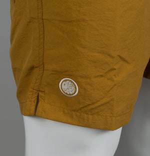 Pretty Green Logo Swim Shorts Yellow